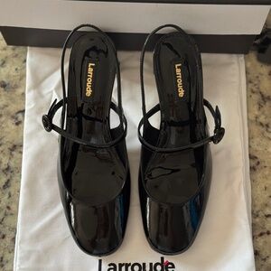 NWB Larroude black maryjane heel shoe size 8 Georgina style